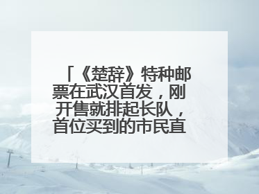 《楚辞》特种邮票在武汉首发，刚开售就排起长队，首位买到的市民直呼激动
