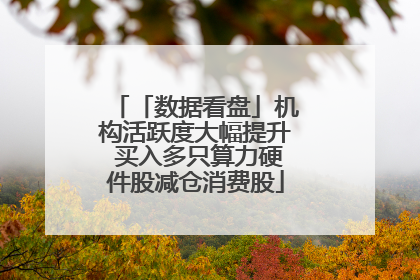 「数据看盘」机构活跃度大幅提升 买入多只算力硬件股减仓消费股