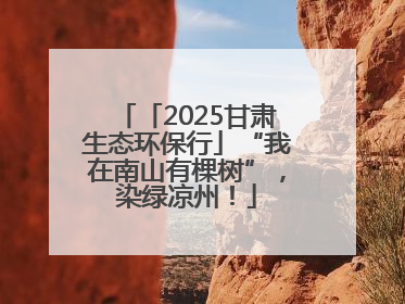 「2025甘肃生态环保行」“我在南山有棵树”，染绿凉州！