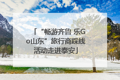“畅游齐鲁 乐Go山东”旅行商踩线活动走进泰安