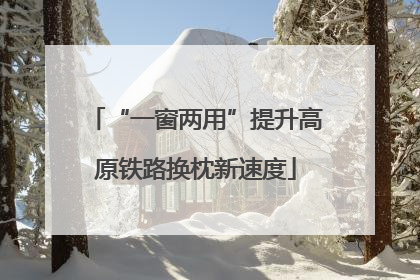 “一窗两用”提升高原铁路换枕新速度