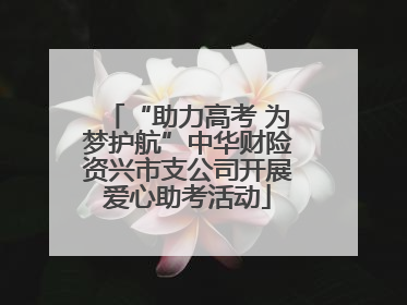 “助力高考 为梦护航”中华财险资兴市支公司开展爱心助考活动