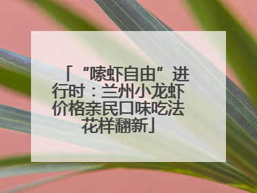 “嗦虾自由”进行时：兰州小龙虾价格亲民口味吃法花样翻新
