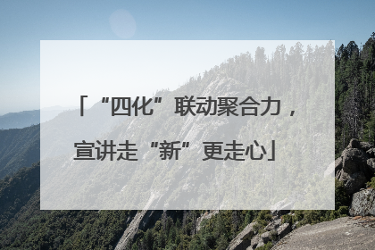 “四化”联动聚合力，宣讲走“新”更走心