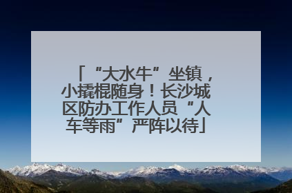 “大水牛”坐镇，小撬棍随身！长沙城区防办工作人员“人车等雨”严阵以待