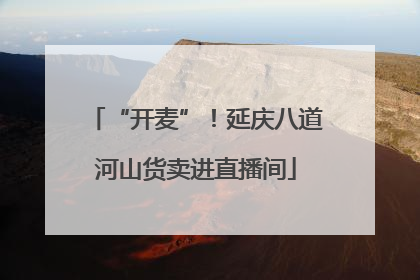 “开麦”！延庆八道河山货卖进直播间