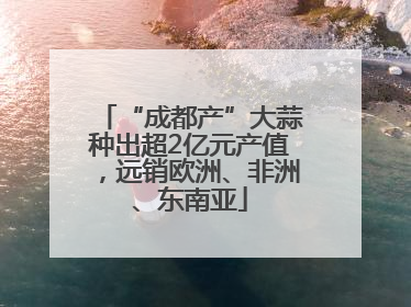 “成都产”大蒜种出超2亿元产值，远销欧洲、非洲、东南亚