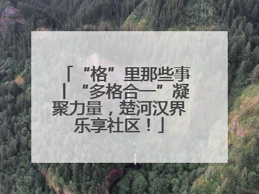 “格”里那些事丨“多格合一”凝聚力量，楚河汉界乐享社区！