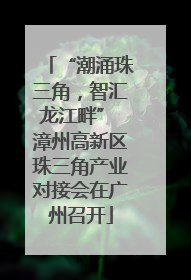 “潮涌珠三角，智汇龙江畔” 漳州高新区珠三角产业对接会在广州召开