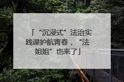 “沉浸式”法治实践课护航青春，“法姐姐”也来了