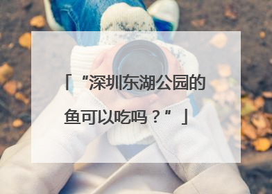 “深圳东湖公园的鱼可以吃吗？”