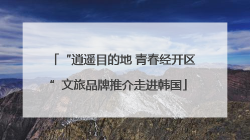 “逍遥目的地 青春经开区”文旅品牌推介走进韩国