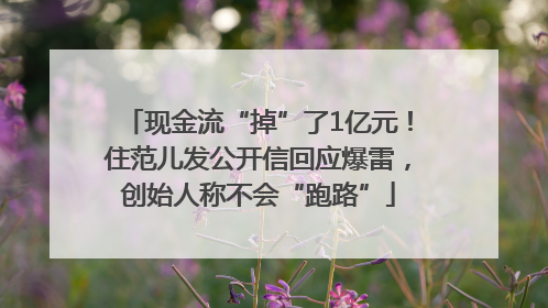 现金流“掉”了1亿元！住范儿发公开信回应爆雷，创始人称不会“跑路”
