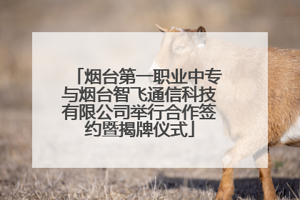烟台第一职业中专与烟台智飞通信科技有限公司举行合作签约暨揭牌仪式