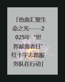 热血汇聚生命之光——2025年“世界献血者日”红十字志愿服务队在行动