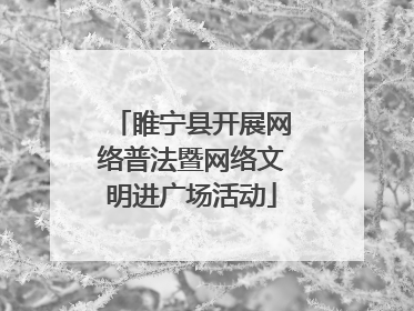 睢宁县开展网络普法暨网络文明进广场活动