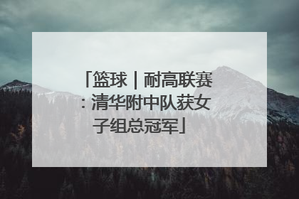 篮球｜耐高联赛：清华附中队获女子组总冠军