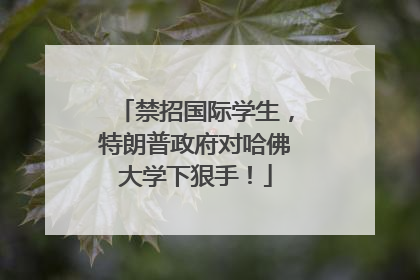禁招国际学生，特朗普政府对哈佛大学下狠手！