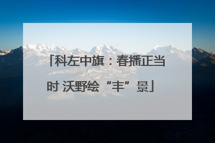 科左中旗：春播正当时 沃野绘“丰”景