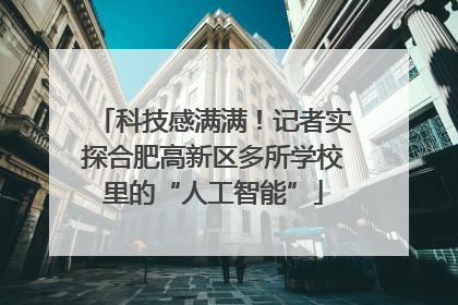 科技感满满！记者实探合肥高新区多所学校里的“人工智能”