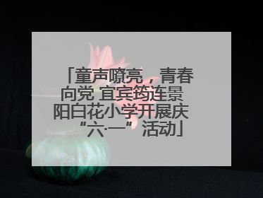 童声嘹亮，青春向党 宜宾筠连景阳白花小学开展庆“六·一”活动