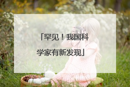 罕见！我国科学家有新发现