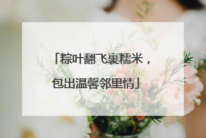 粽叶翻飞裹糯米，包出温馨邻里情