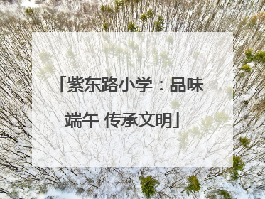 紫东路小学：品味端午 传承文明