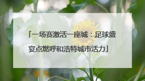 一场赛激活一座城：足球盛宴点燃呼和浩特城市活力