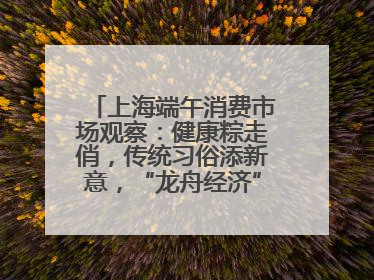 上海端午消费市场观察：健康粽走俏，传统习俗添新意，“龙舟经济”与亲子游共热