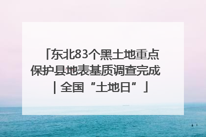 东北83个黑土地重点保护县地表基质调查完成｜全国“土地日”