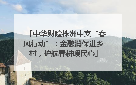 中华财险株洲中支“春风行动”：金融消保进乡村，护航春耕暖民心