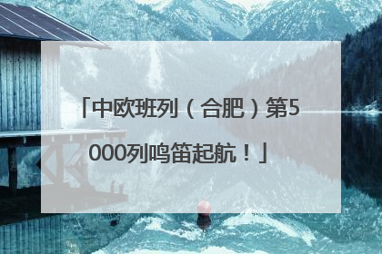 中欧班列（合肥）第5000列鸣笛起航！