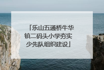 乐山五通桥牛华镇二码头小学夯实少先队组织建设