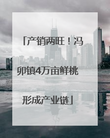 产销两旺！冯卯镇4万亩鲜桃形成产业链