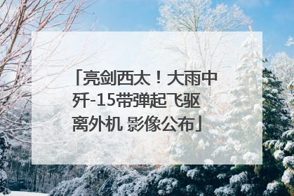 亮剑西太！大雨中歼-15带弹起飞驱离外机 影像公布