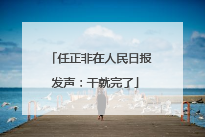 任正非在人民日报发声：干就完了
