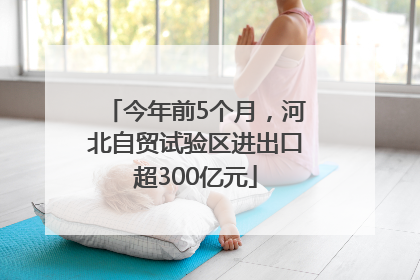 今年前5个月，河北自贸试验区进出口超300亿元