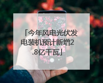 今年风电光伏发电装机预计新增2.8亿千瓦