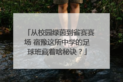 从校园绿茵到省赛赛场 宿豫这所中学的足球班藏着啥秘诀？
