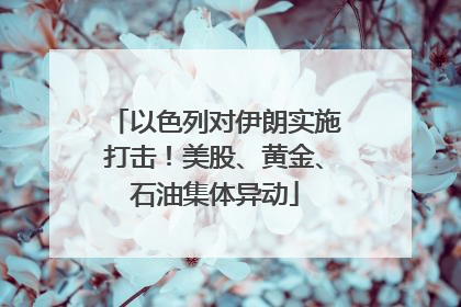 以色列对伊朗实施打击！美股、黄金、石油集体异动