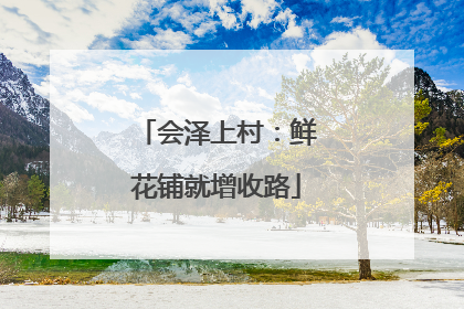 会泽上村：鲜花铺就增收路