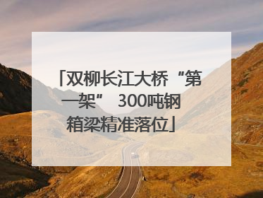 双柳长江大桥“第一架” 300吨钢箱梁精准落位