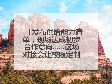 发布供给能力清单，现场达成初步合作意向……这场对接会让校服定制更放心