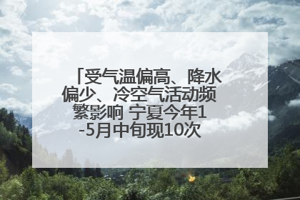 受气温偏高、降水偏少、冷空气活动频繁影响 宁夏今年1-5月中旬现10次定级沙尘天气过程
