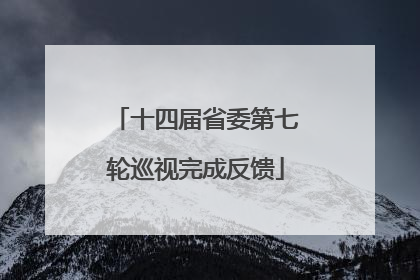十四届省委第七轮巡视完成反馈