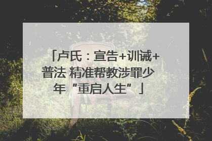 卢氏：宣告+训诫+普法 精准帮教涉罪少年“重启人生”