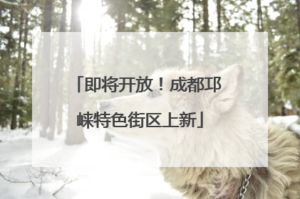 即将开放！成都邛崃特色街区上新