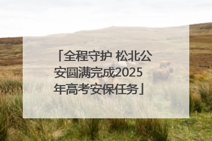 全程守护 松北公安圆满完成2025年高考安保任务
