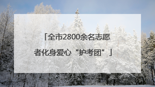 全市2800余名志愿者化身爱心“护考团”